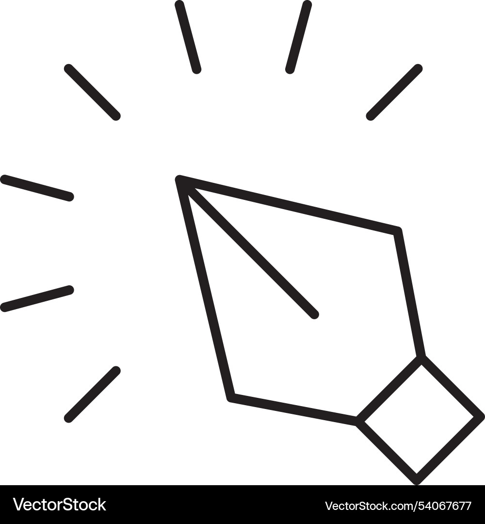 Mouse clicker line icon design Vector Image