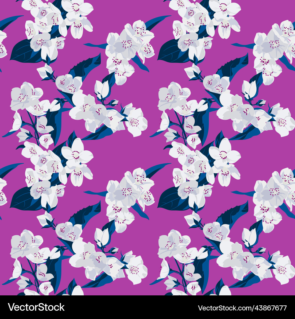 Seamless pattern with flowers Royalty Free Vector Image