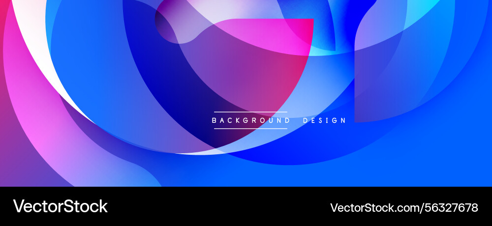 Abstract fluid shapes overlap creating vibrant Abstract fluid shapes overlap creating vibrant Vector Image