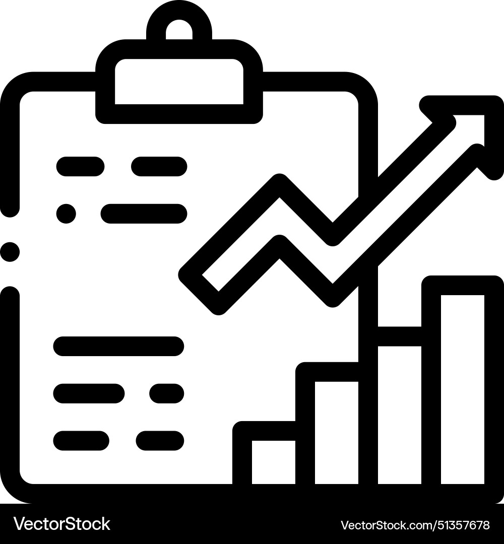 Analytics icon thin linear style design isolated Analytics icon thin linear style design isolated Vector Image