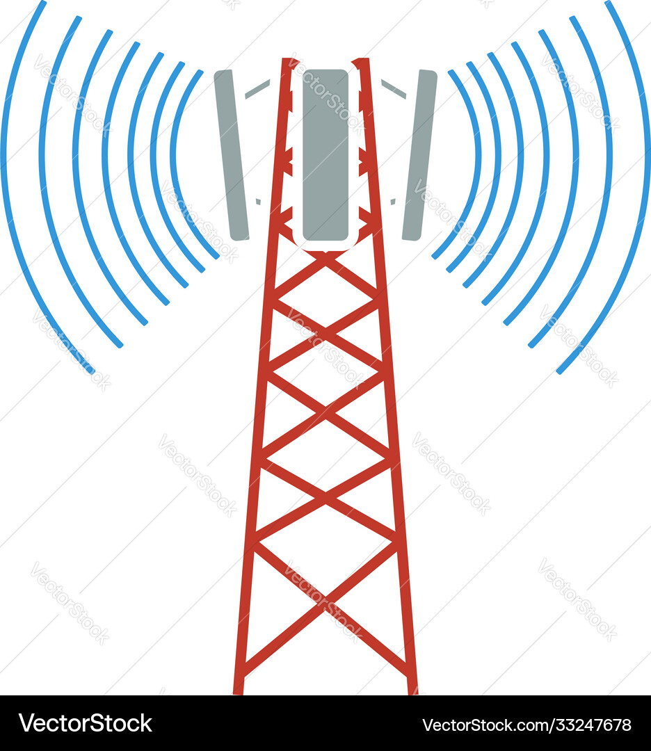 Cellular Rundfunkantennen-Symbol Cellular Rundfunkantennen-Symbol Vektorbild