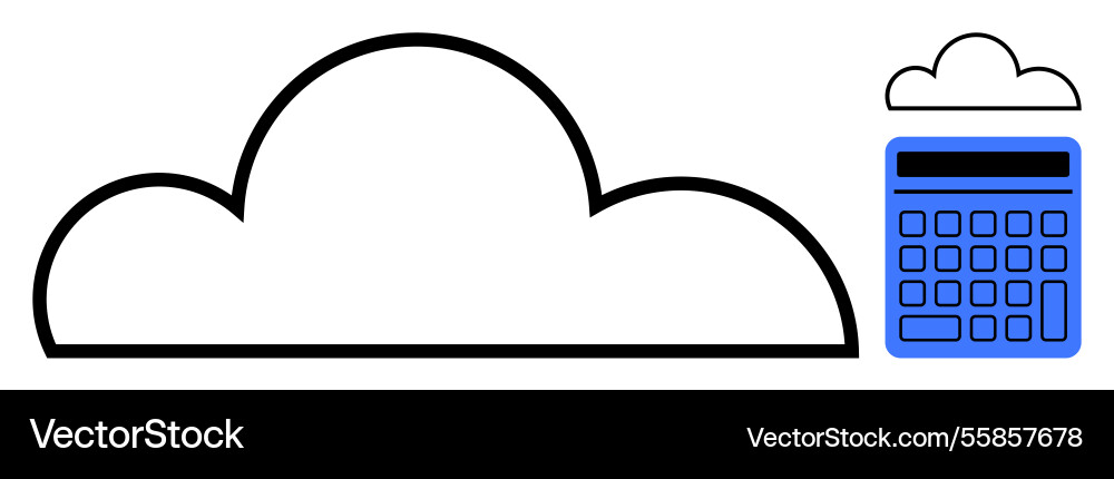 Cloud storage and digital computation concept Cloud storage and digital computation concept Vector Image