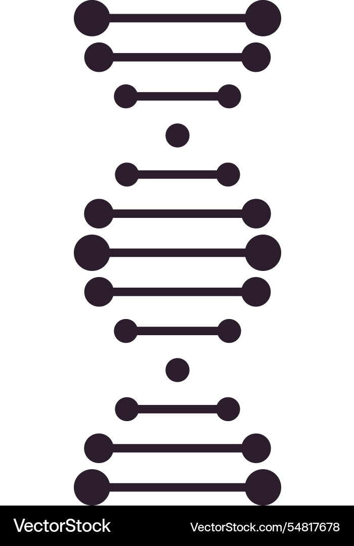 Dna structure connecting lines and circles forming Vector Image