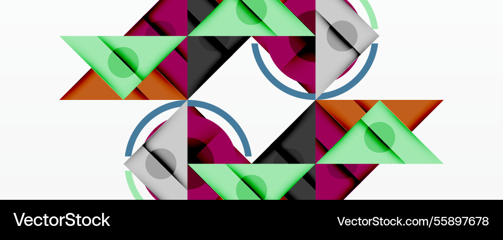 Geometric abstract design with layered triangles Geometric abstract design with layered triangles Vector Image