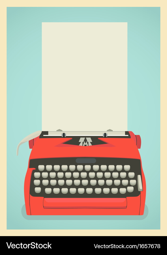 Retro Typewriter Background vector image