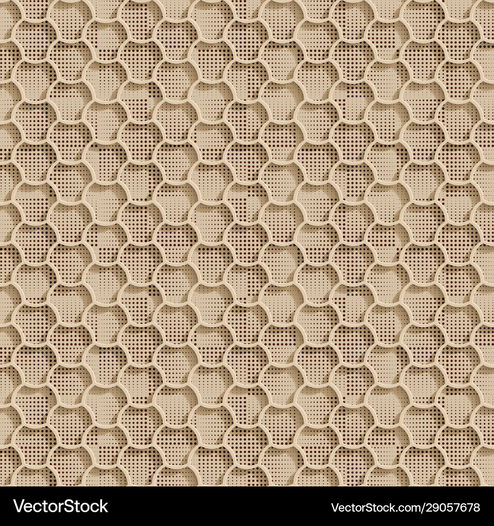 Seamless web hexagon pattern beige tile surface Seamless web hexagon pattern beige tile surface Vector Image