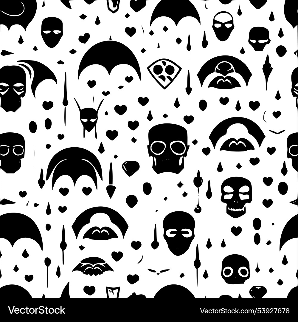 Vampire abstract pattern seamless Vector Image