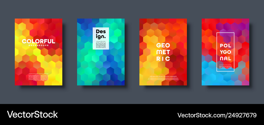 Hexagonal polygonal abstract background colorful Hexagonal polygonal abstract background colorful vector image