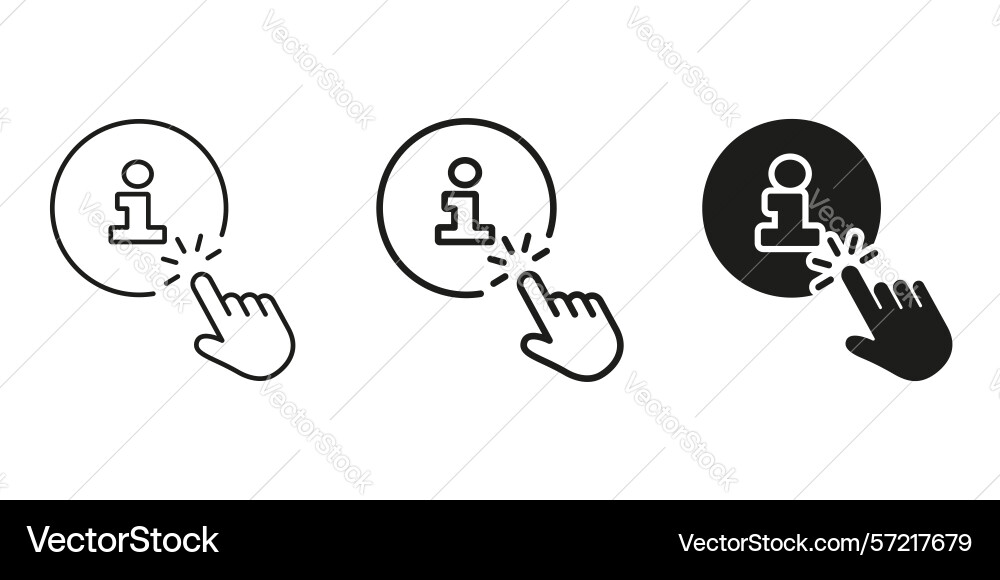 Information click icon set user-Interaktion Information click icon set user-Interaktion vektorbild