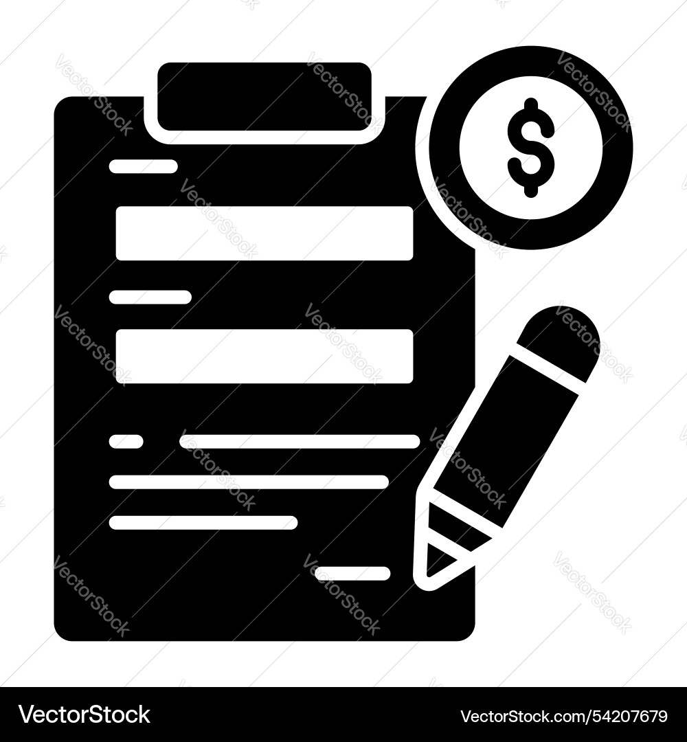 Loan form with document file and claim Vector Image