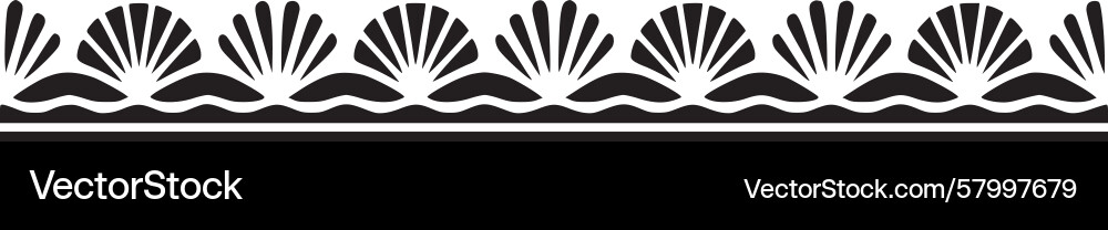 Seashell Border Pattern Vector Image