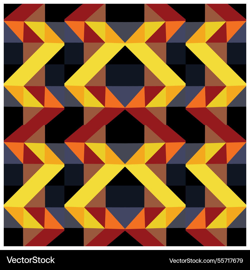 Symmetrical interlocking design on dark background Symmetrical interlocking design on dark background vector image