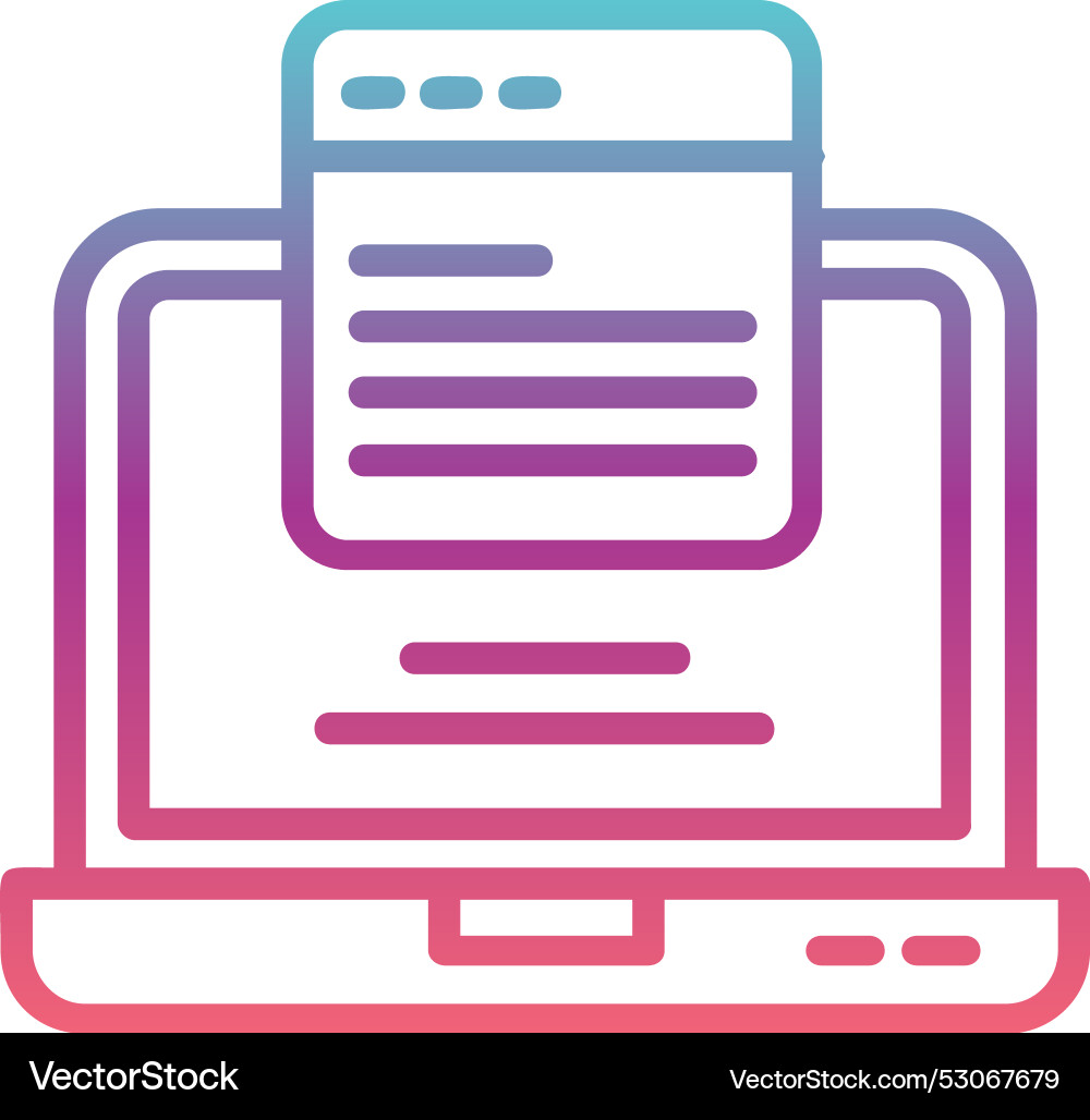 Web design line gradient Vector Image
