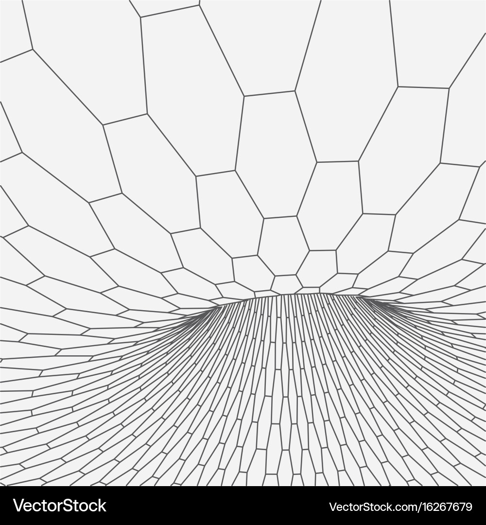 Wireframe torus with connected lines and dots vector image