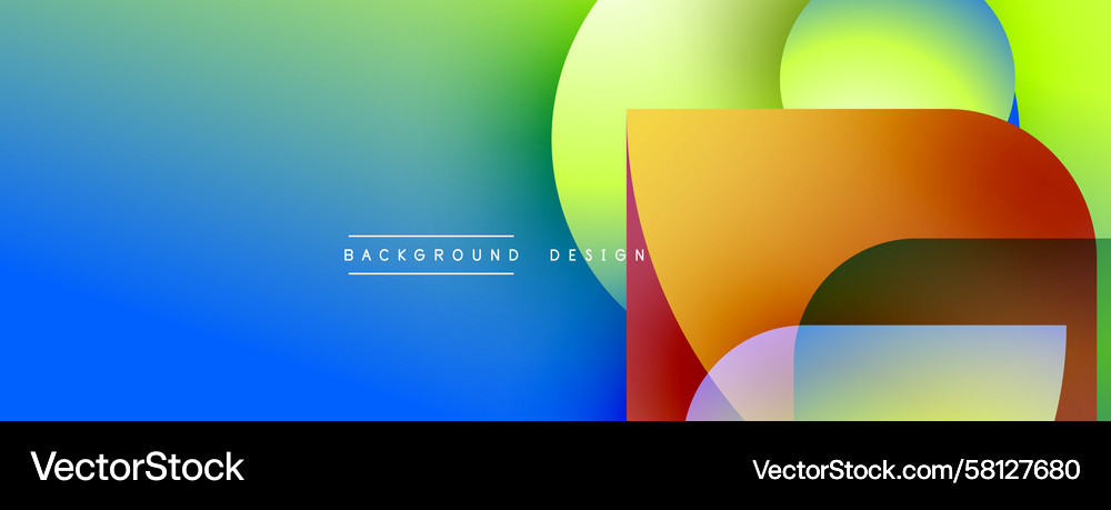Abstract Gradient Colorful Shapes Background Vector Image