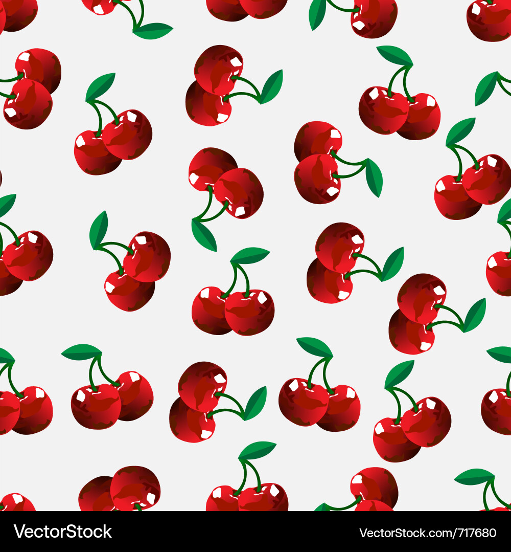 Cherry Seamless Pattern Vector Image
