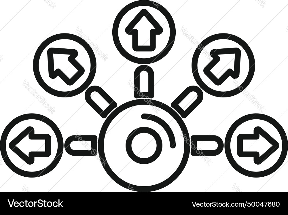 Choice pointer icon outline online index Choice pointer icon outline online index vector image