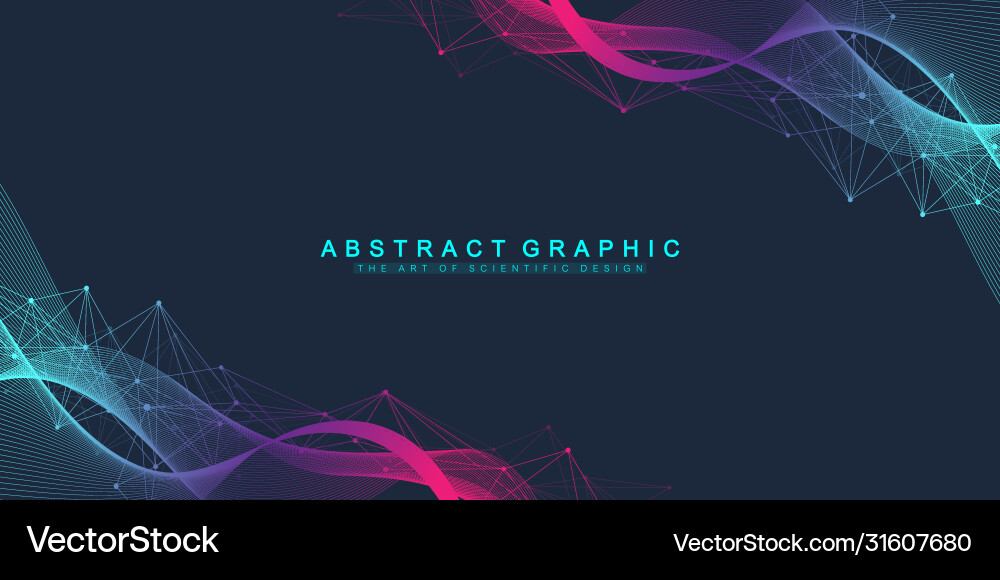 Dynamic Motion Lines & Dots Background vector image