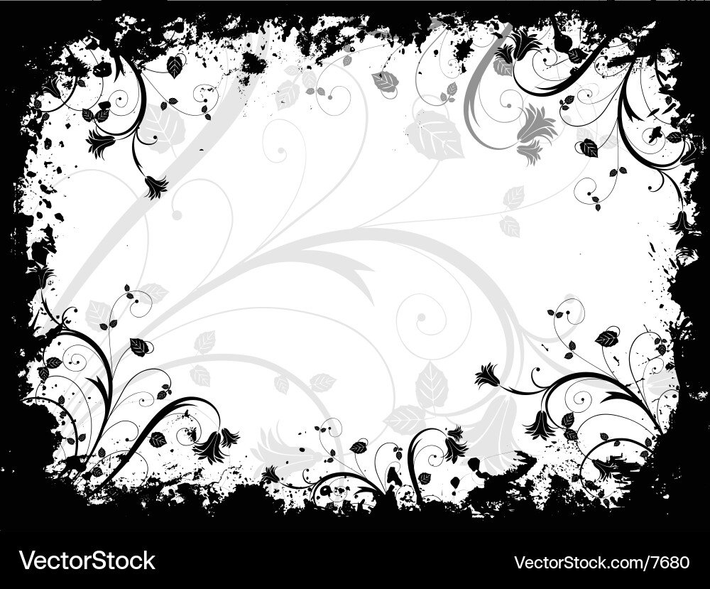 Floral grunge Royalty Free Vector Image - VectorStock