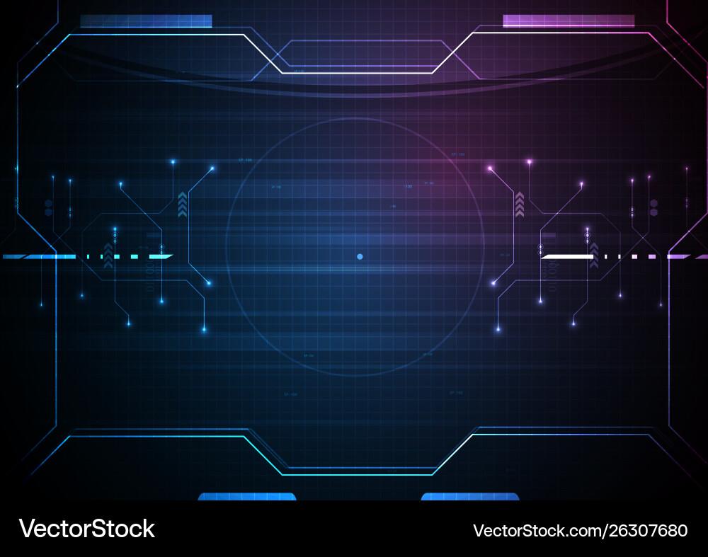 Futuristic Circuit Data Technology Vector Image