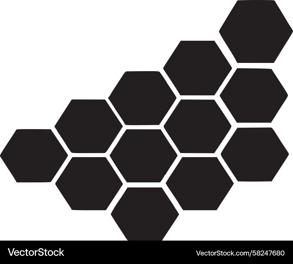 Hexagonal Grid Pattern Vector Image