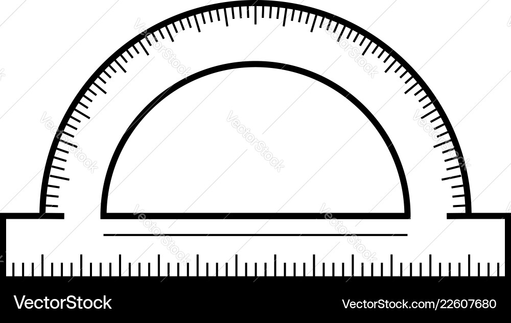 Protractor icon outline style Protractor icon outline style vector image