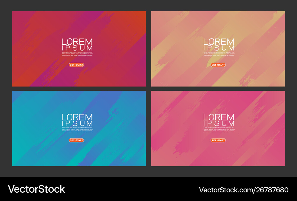 Set abstract colorful gradient background Set abstract colorful gradient background vector image