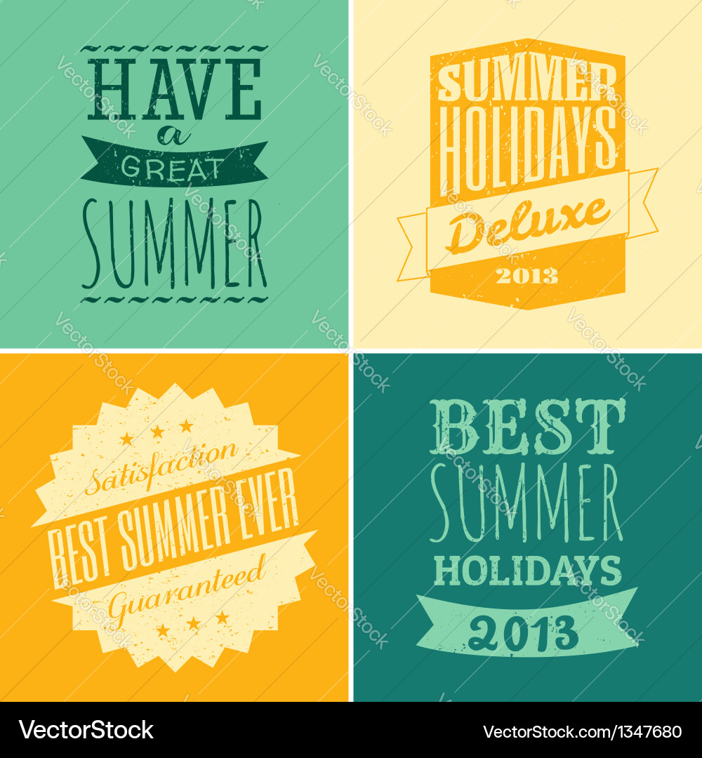 Summer typography Vector Image