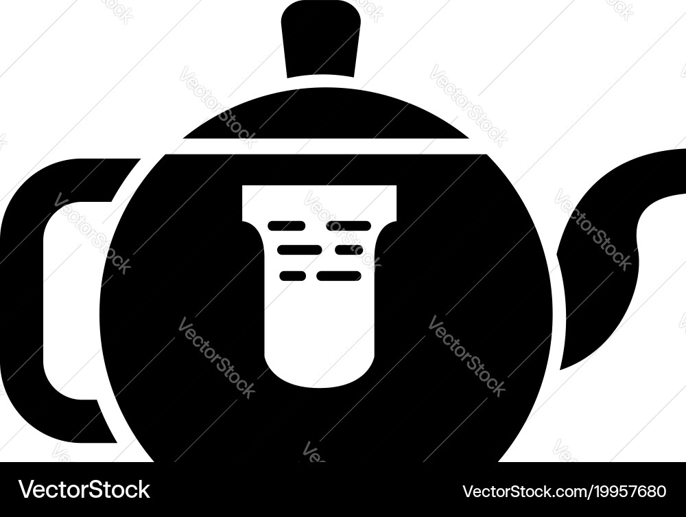 Teapot with handle icon simple style Vector Image