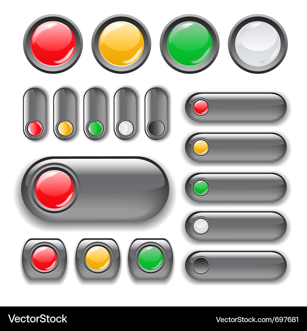 Button set vector image
