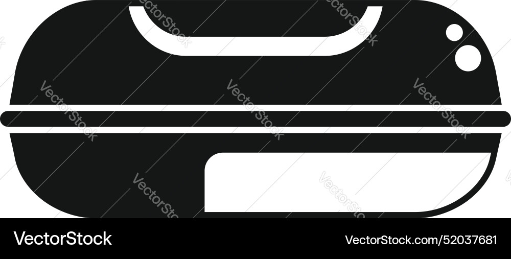 Cat carrier box icon simple black style Royalty Free Vector