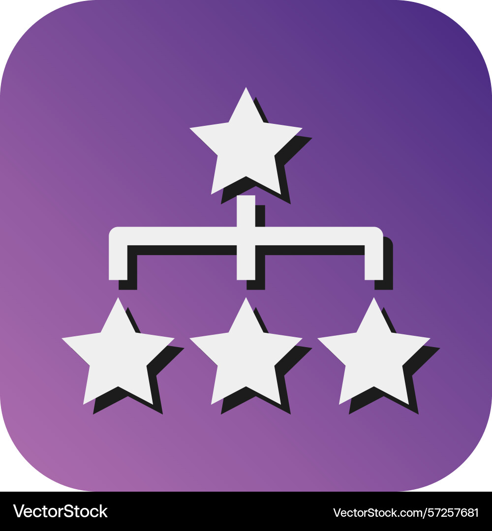 Hierarchy glyph gradient background icon Vector Image