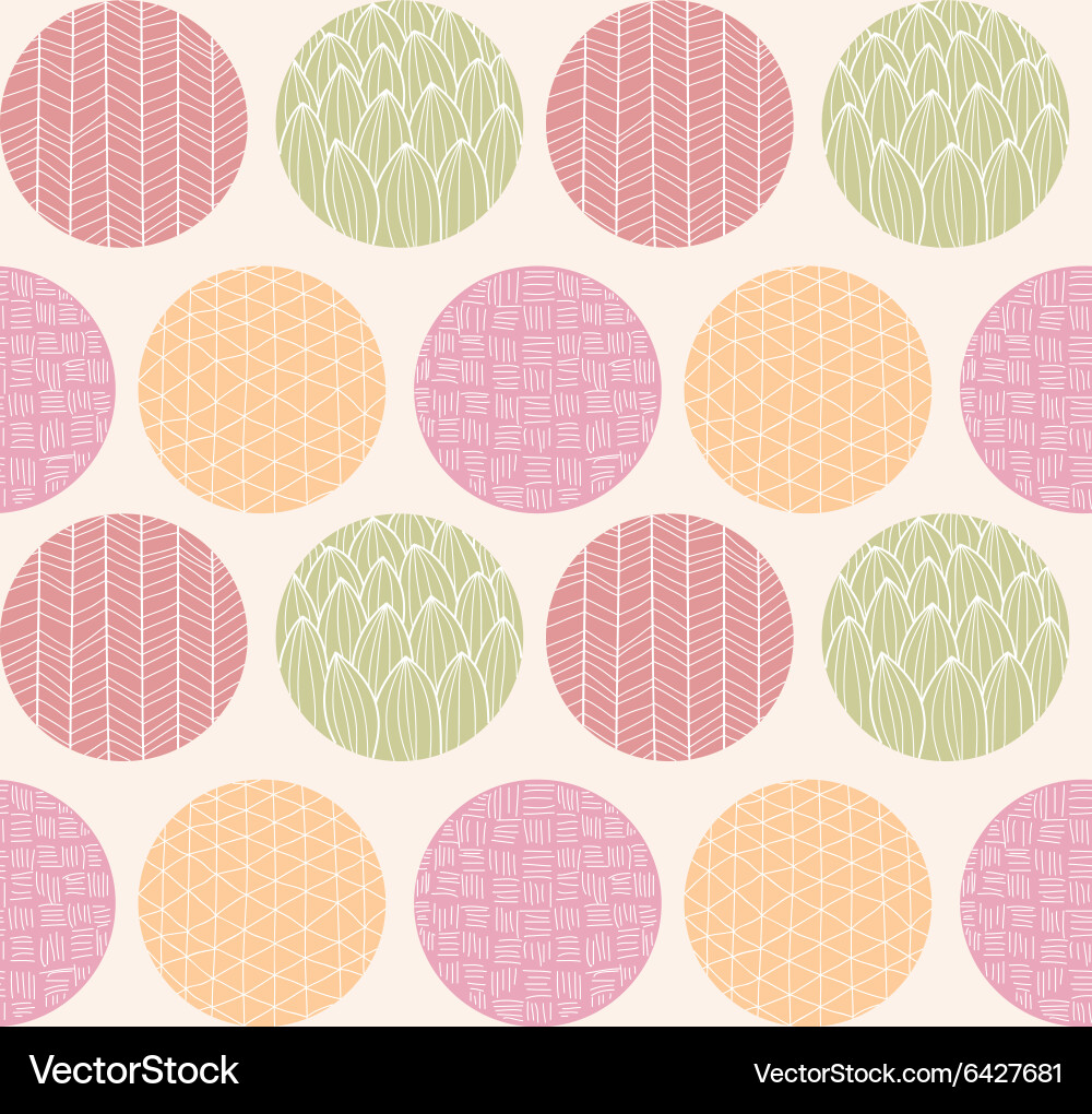 Seamless pattern with ornamental circles and lines Seamless pattern with ornamental circles and lines vector image