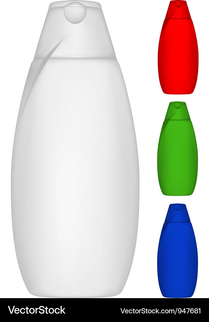 Shampoo Bottles - Multiple Colors Vector Image