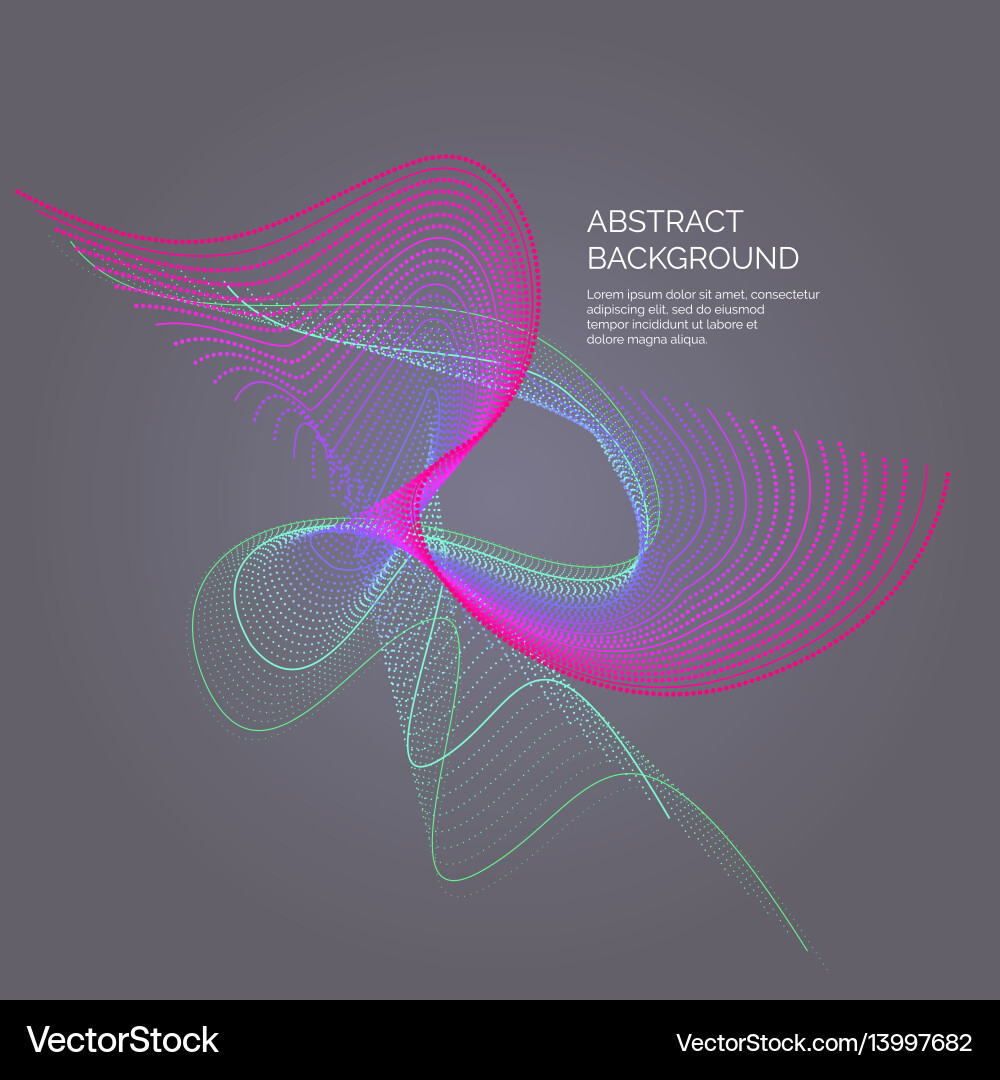 Abstract background with a dynamic waves vector image