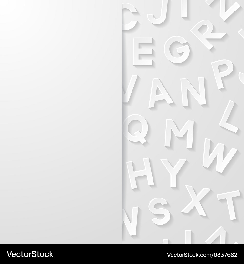 Abstract background with alphabet Vector Image