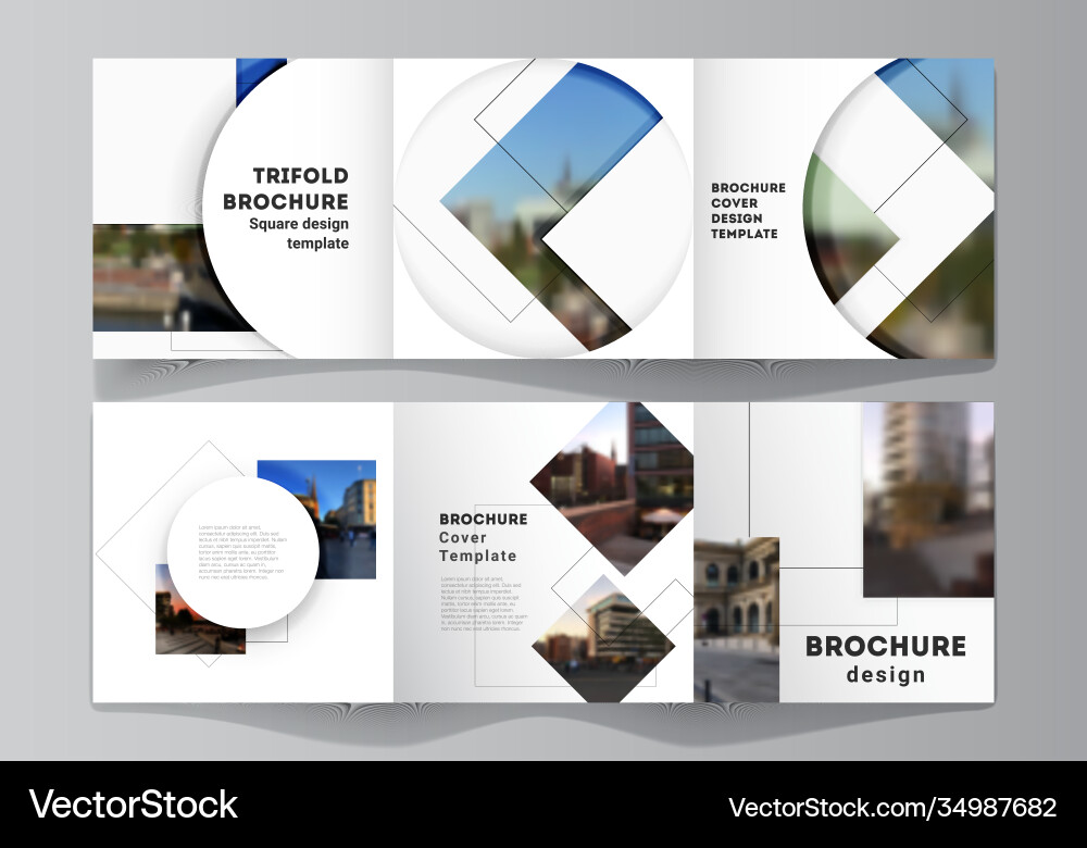 Layout square format covers design Layout square format covers design vector image