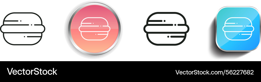 Macaron icon thin linear regular and button style vector image