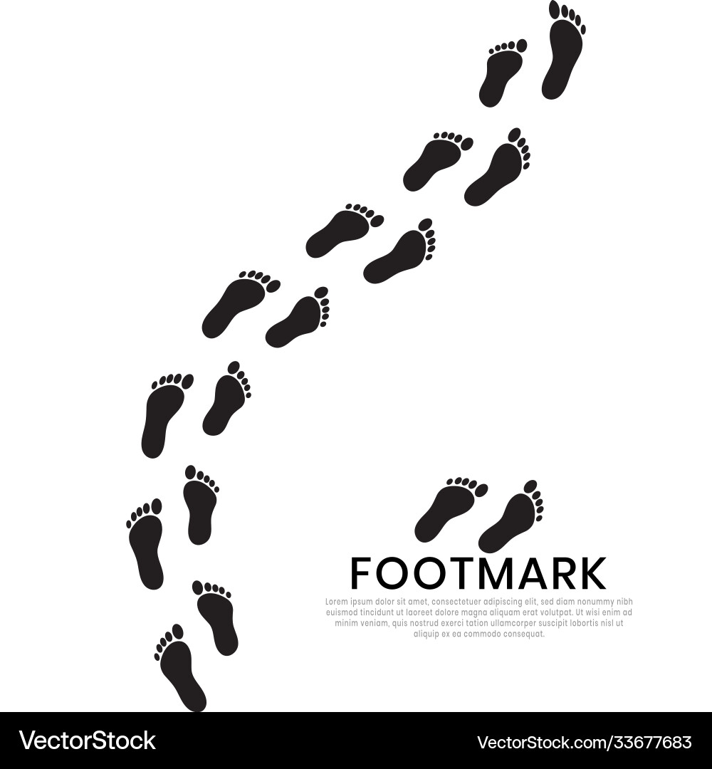 Baby Footprints Silhouette vector image