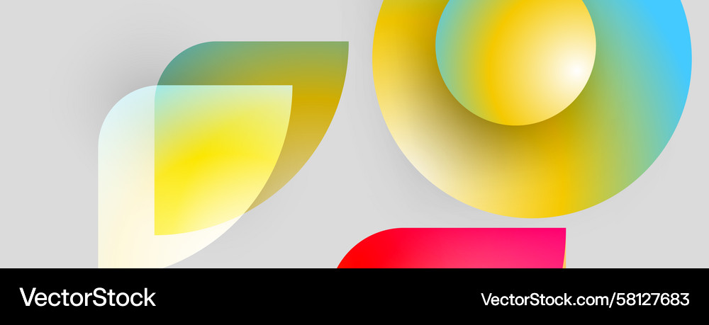 Colorful Shape Overlap Vector Image