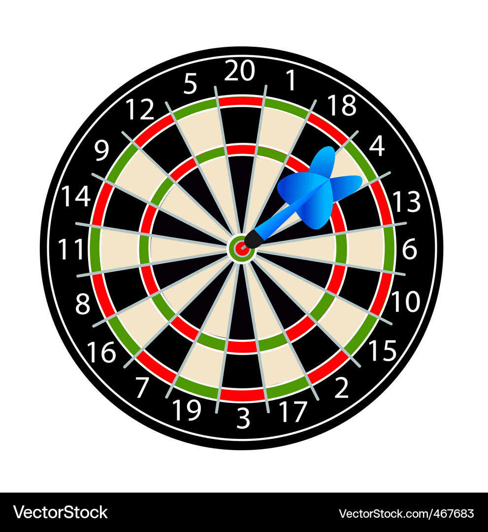 Dartboard Game Set Vector Image