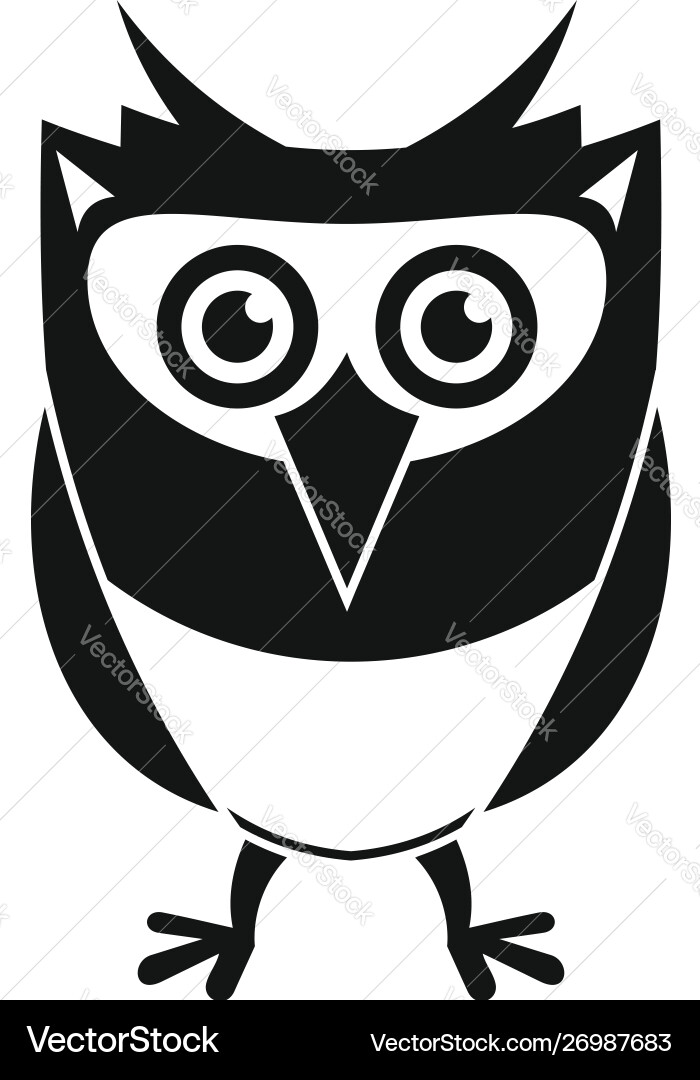 Owl character icon simple style Owl character icon simple style vector image
