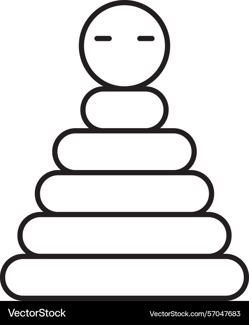 Stacker line icon design Vector Image