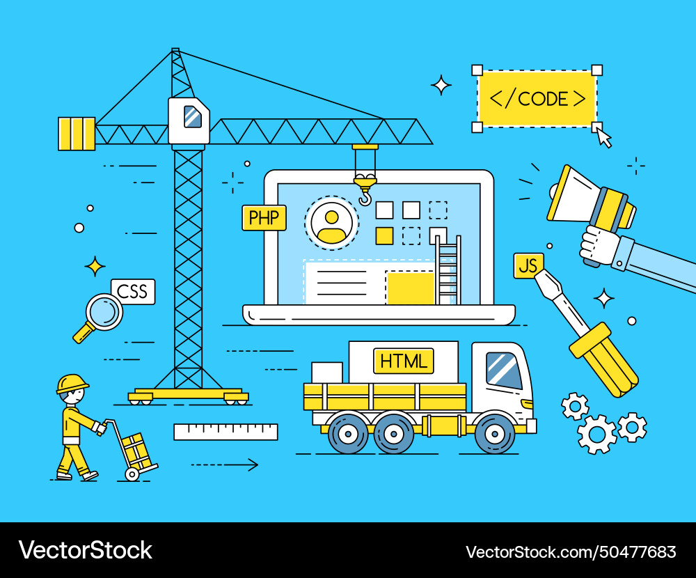 Web application development process Web application development process Vector Image