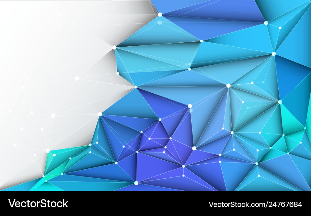3d geometric polygon with molecule structure 3d geometric polygon with molecule structure Vector Image