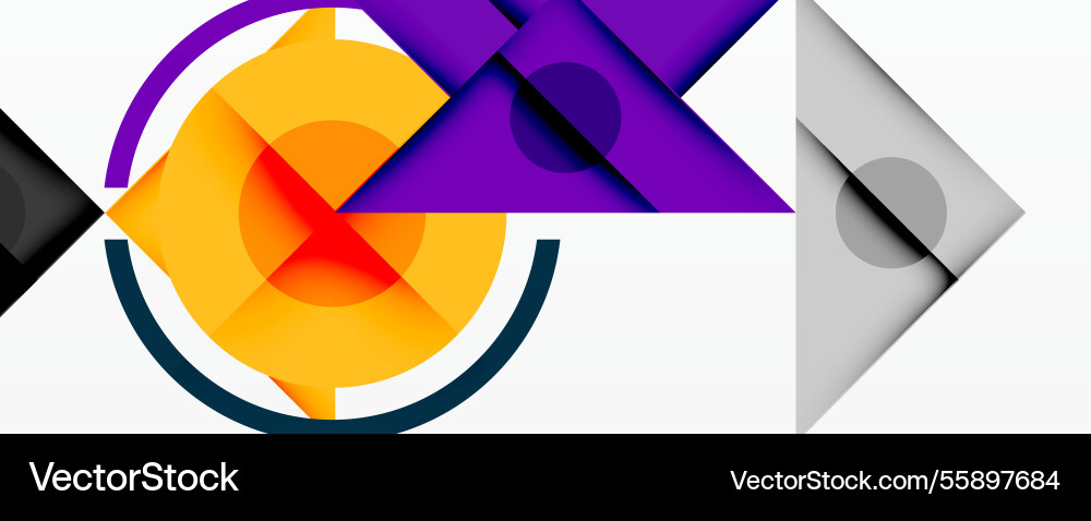 Geometric abstract design with layered triangles Vector Image