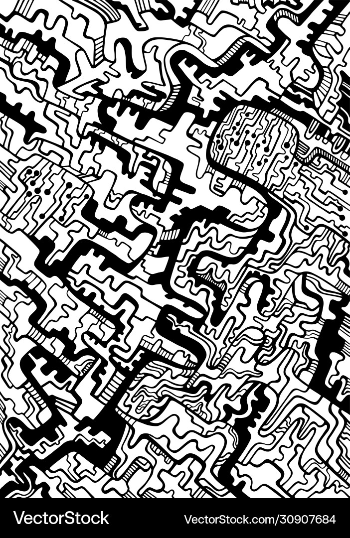 Intricate Maze Pattern vector image