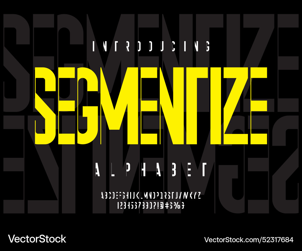Modern Abstract Font Set vector image