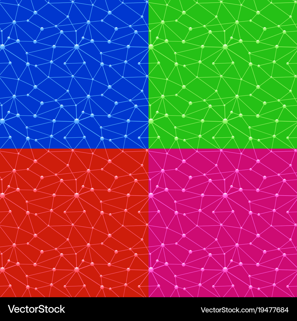 Neurons web seamless patterns vector image