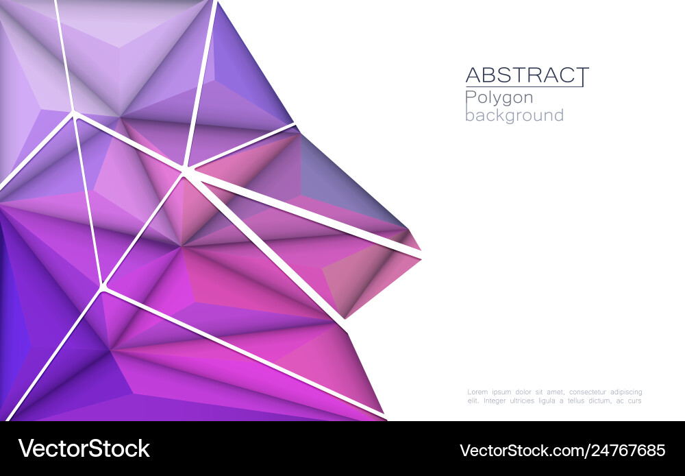 3d geometric polygon with molecule structure 3d geometric polygon with molecule structure vector image